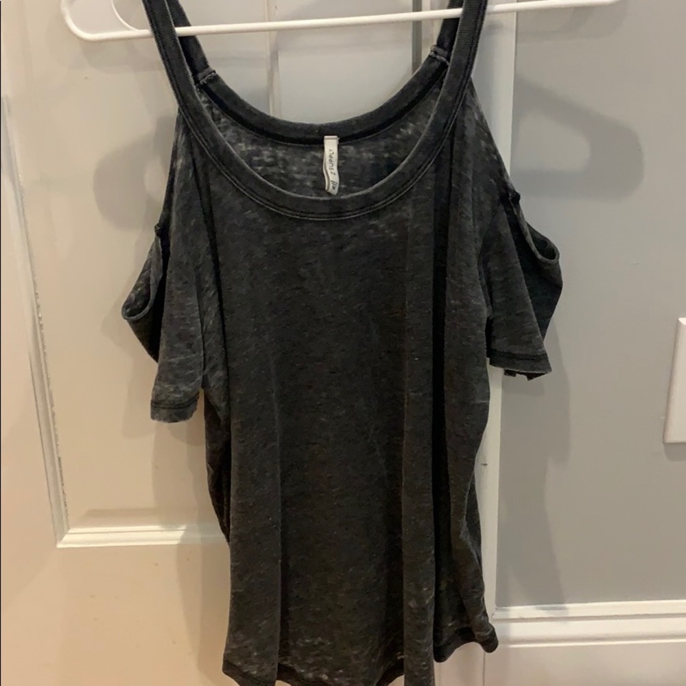 dark grey top